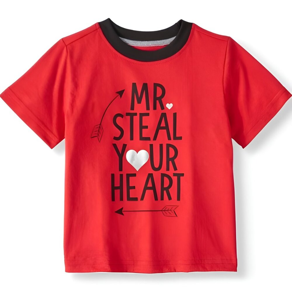 5/$20 NEW 3T Boys MR. STEAL YOUR HEART Valentine Tee